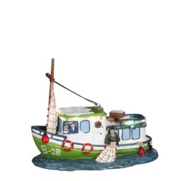Fishing boat battery operated - l21xb11xh16,5cm - Luville
