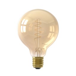 LED volglas Flex Filament Globelamp 220-240V 3.8W 250lm E27 G95, Goud 2100K Dimbaar - Calex