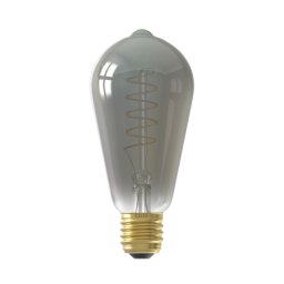 LED volglas Flex Filament Rustieklamp ST64 Titanium 220-240V 4W 136lm 1800K E27 Dimbaar - Calex