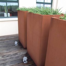 Andes cortenstaal met poten 100x100x80 cm plantenbak-2
