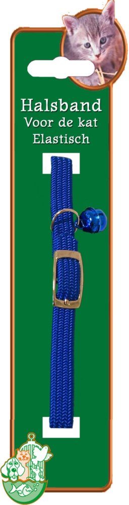 Kattenhalsband elastisch blauw - Gebr. de Boon