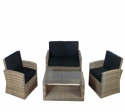 Loungeset tuinset wickerset Ambiente cappuccino