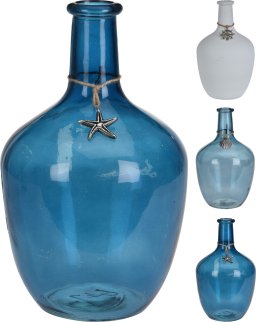 Vaas glas met touw en zilveren III - Nampook