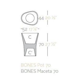 Vondom BONES 70 bloempot-5